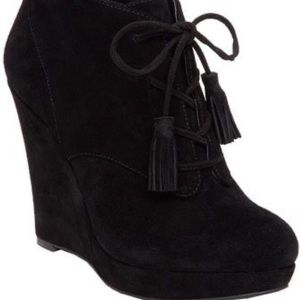 Black Suede Platform Booties - Jessica Simpson